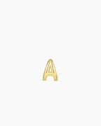 Alphabet Huggie || option::18K Gold Plated, A