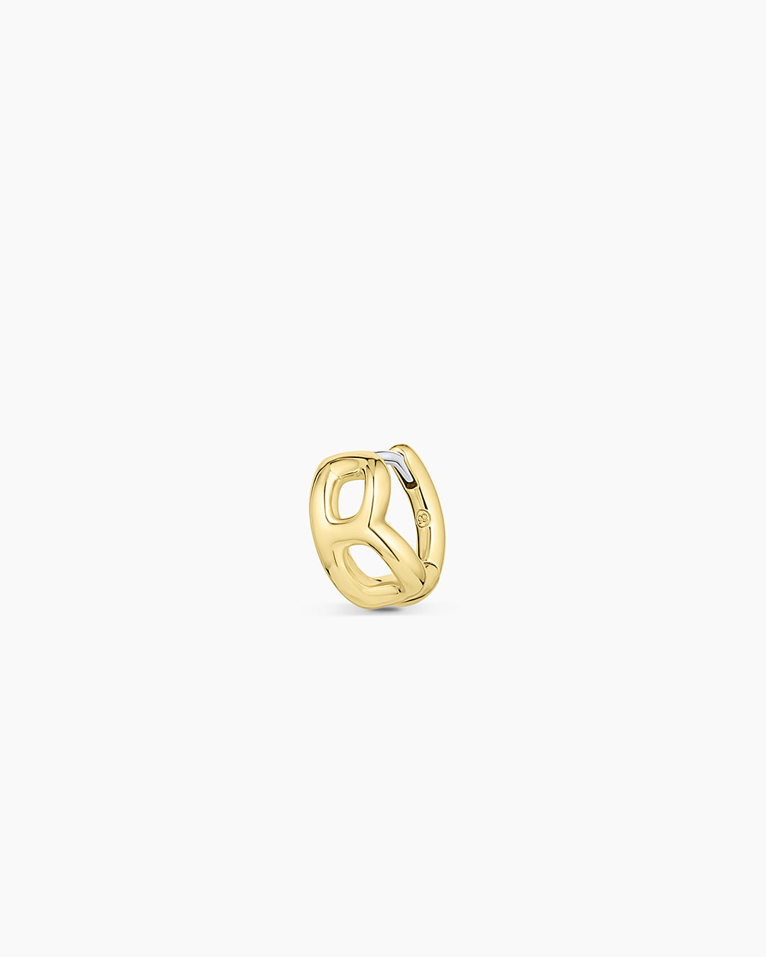 Alphabet Huggie || option::18K Gold Plated, B