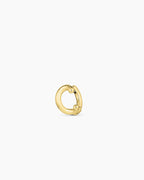 Alphabet Huggie || option::18K Gold Plated, C
