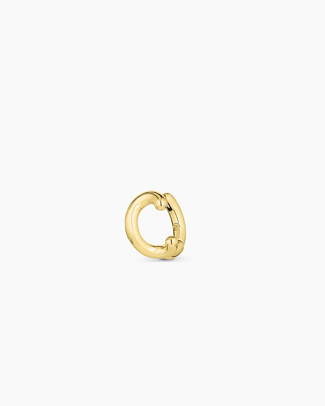 Alphabet Huggie || option::18K Gold Plated, C