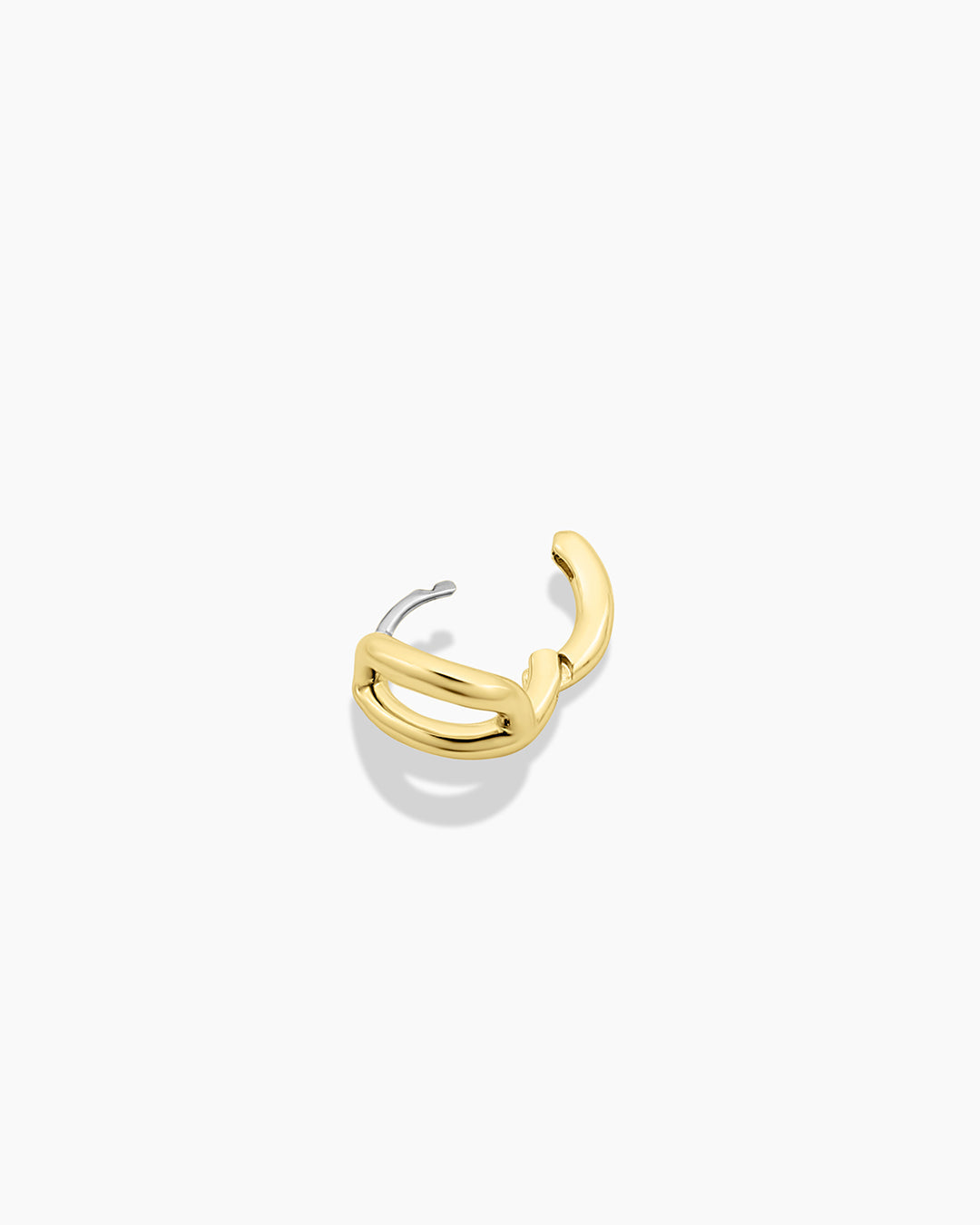 Alphabet Huggie || option::18K Gold Plated, D