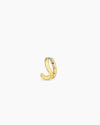 Alphabet Huggie || option::18K Gold Plated, J