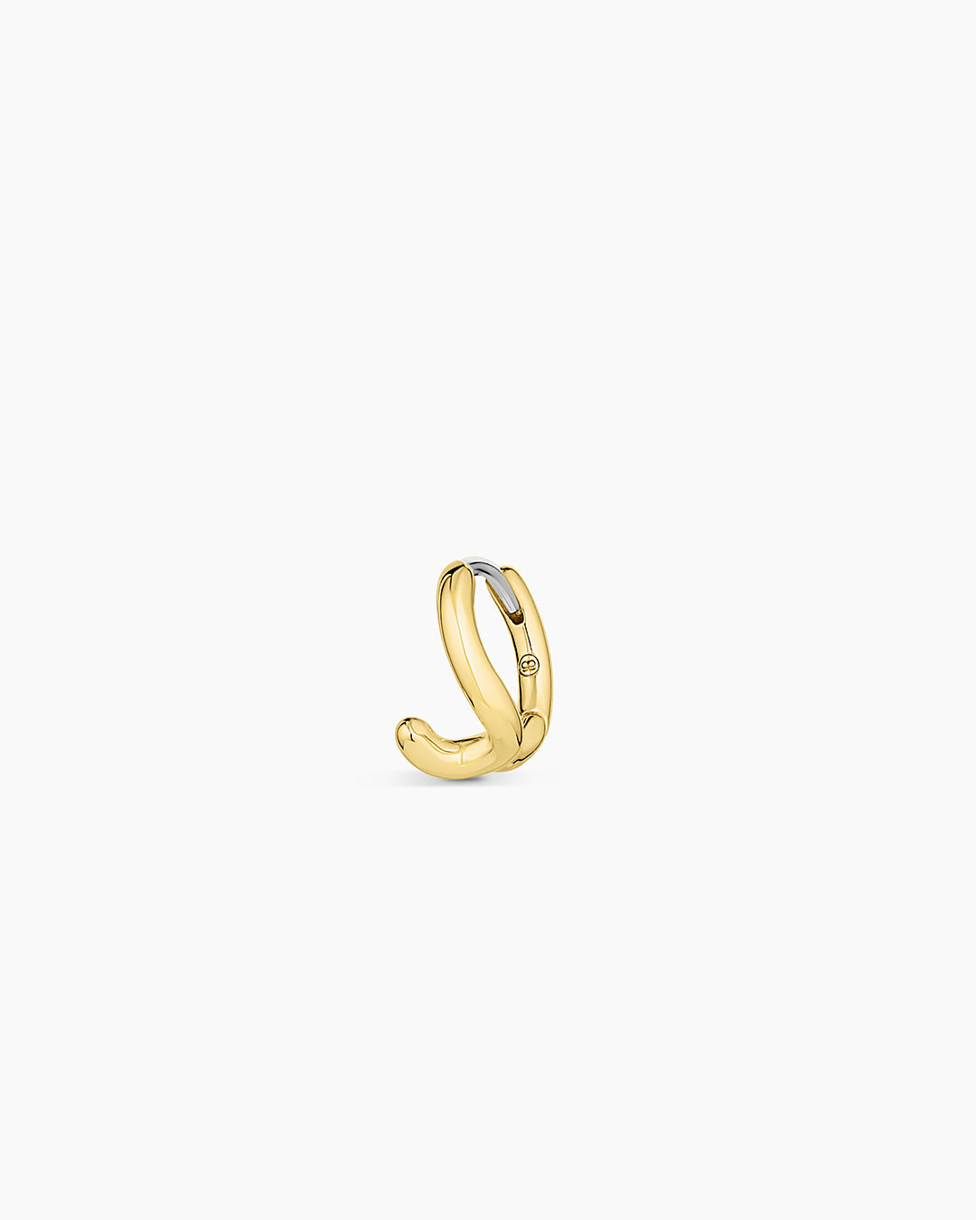 Alphabet Huggie || option::18K Gold Plated, J