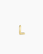 Alphabet Huggie || option::18K Gold Plated, L