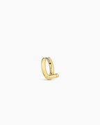 Alphabet Huggie || option::18K Gold Plated, L
