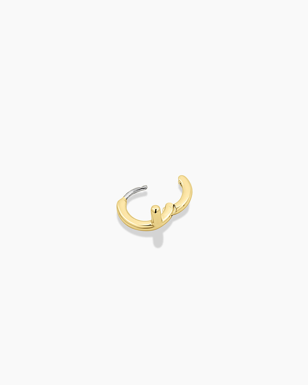 Alphabet Huggie || option::18K Gold Plated, L