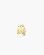 Alphabet Huggie || option::18K Gold Plated, M