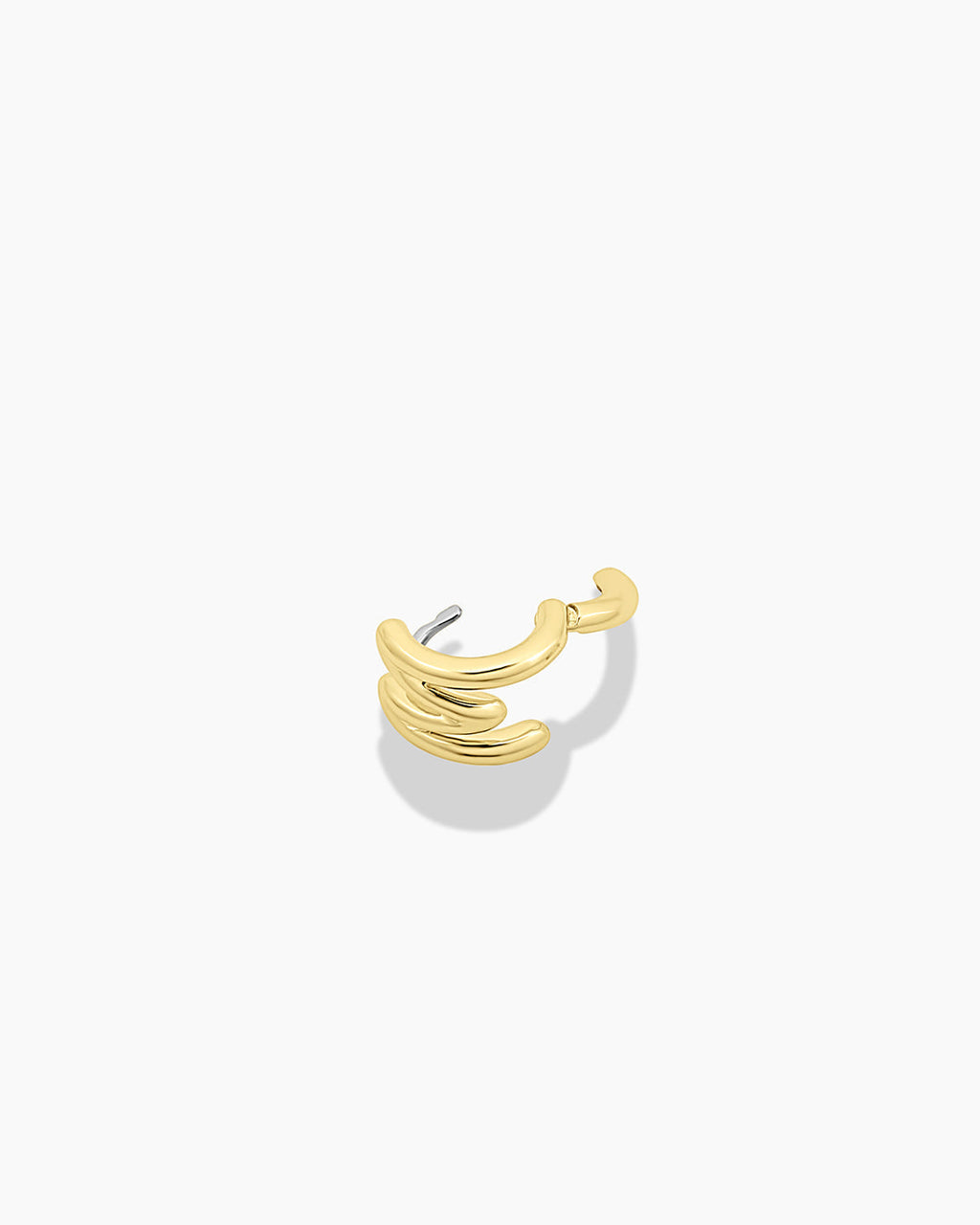 Alphabet Huggie || option::18K Gold Plated, M