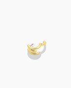 Alphabet Huggie || option::18K Gold Plated, M