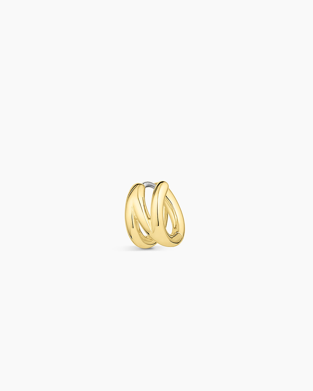 Alphabet Huggie || option::18K Gold Plated, N