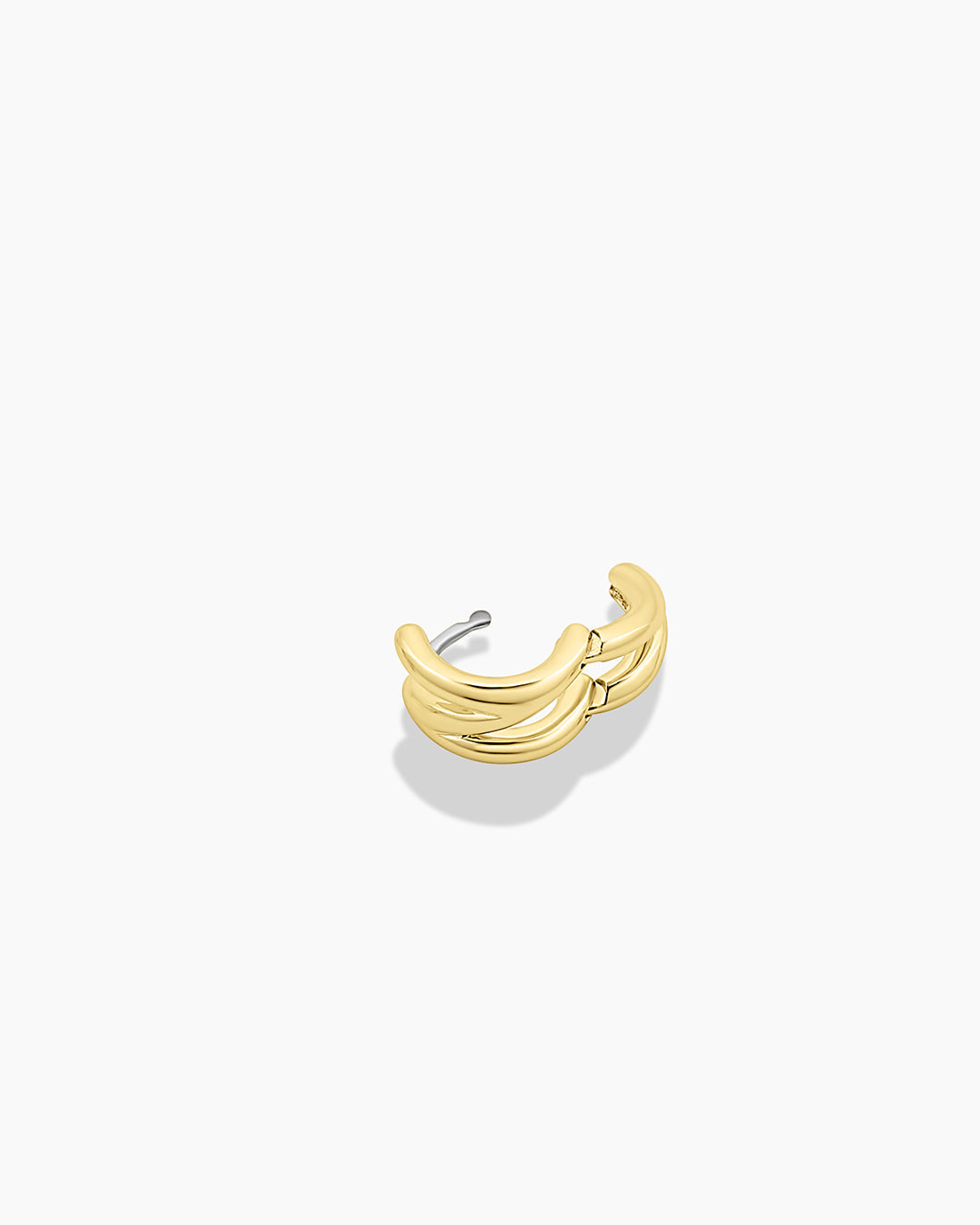 Alphabet Huggie || option::18K Gold Plated, N