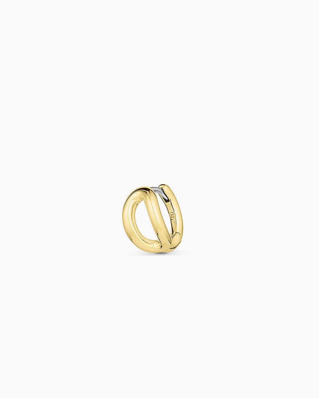 Alphabet Huggie || option::18K Gold Plated, O