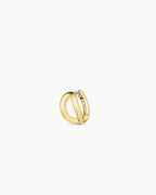 Alphabet Huggie || option::18K Gold Plated, O