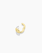 Alphabet Huggie || option::18K Gold Plated, P