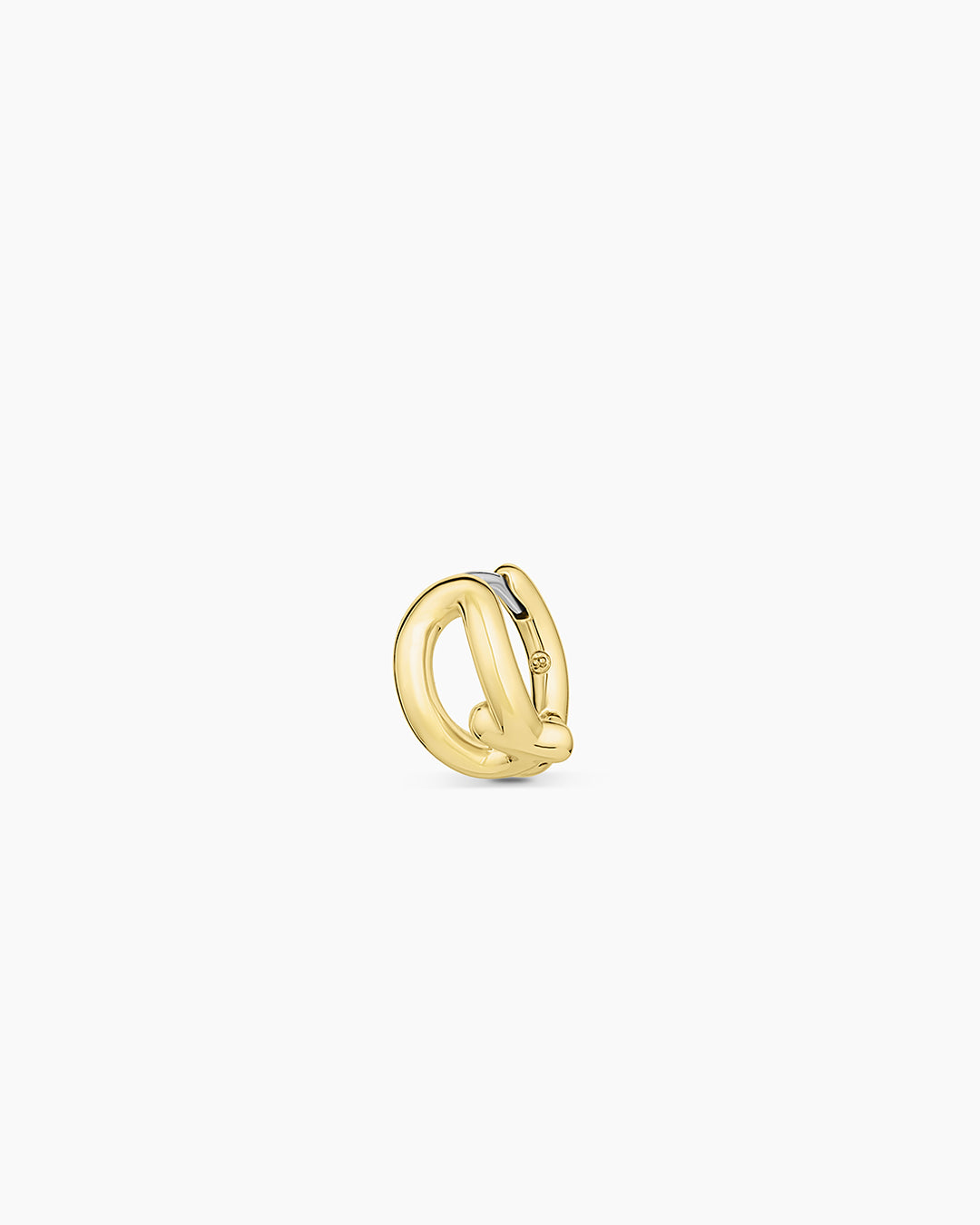 Alphabet Huggie || option::18K Gold Plated, Q