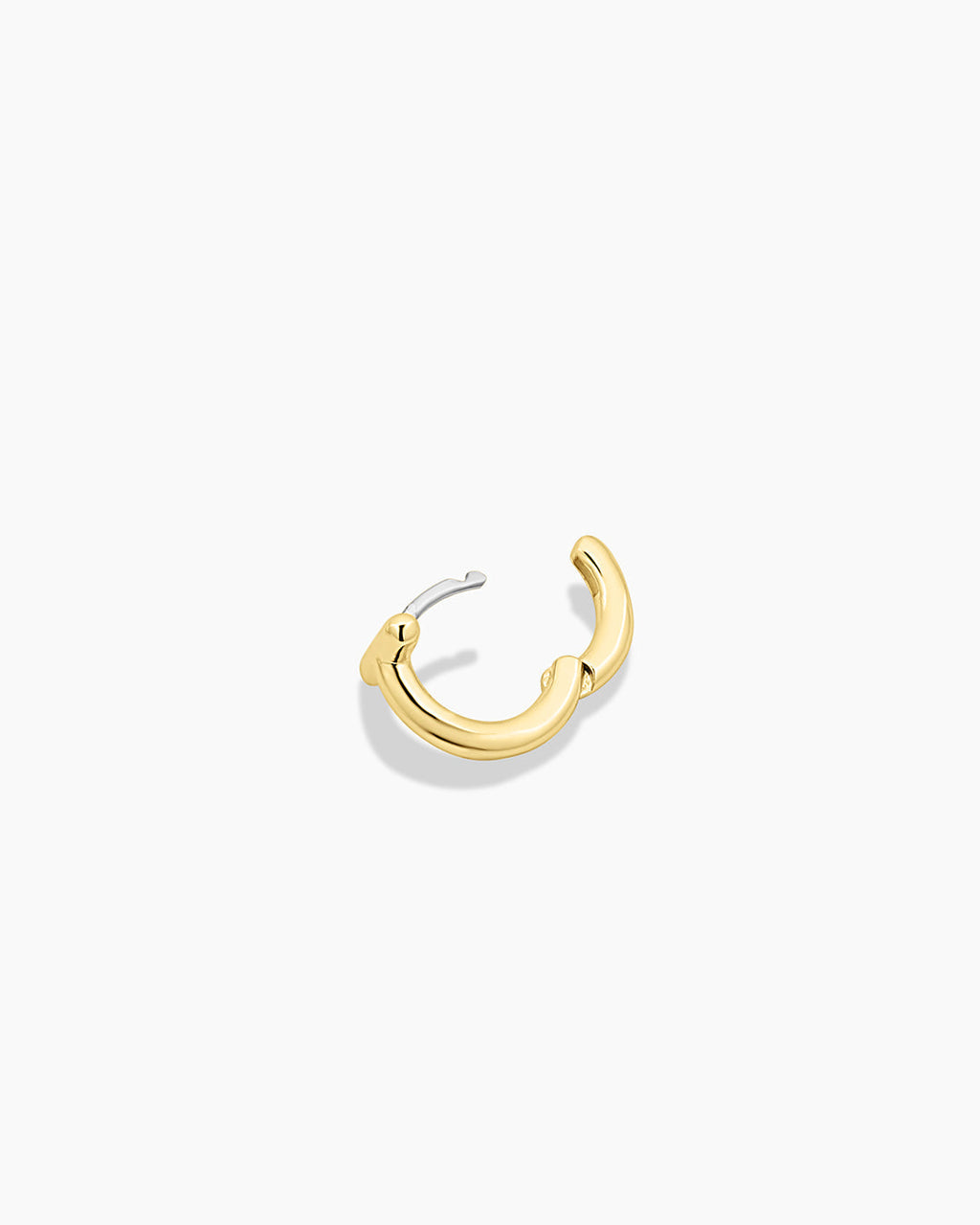 Alphabet Huggie || option::18K Gold Plated, T
