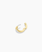 Alphabet Huggie || option::18K Gold Plated, T