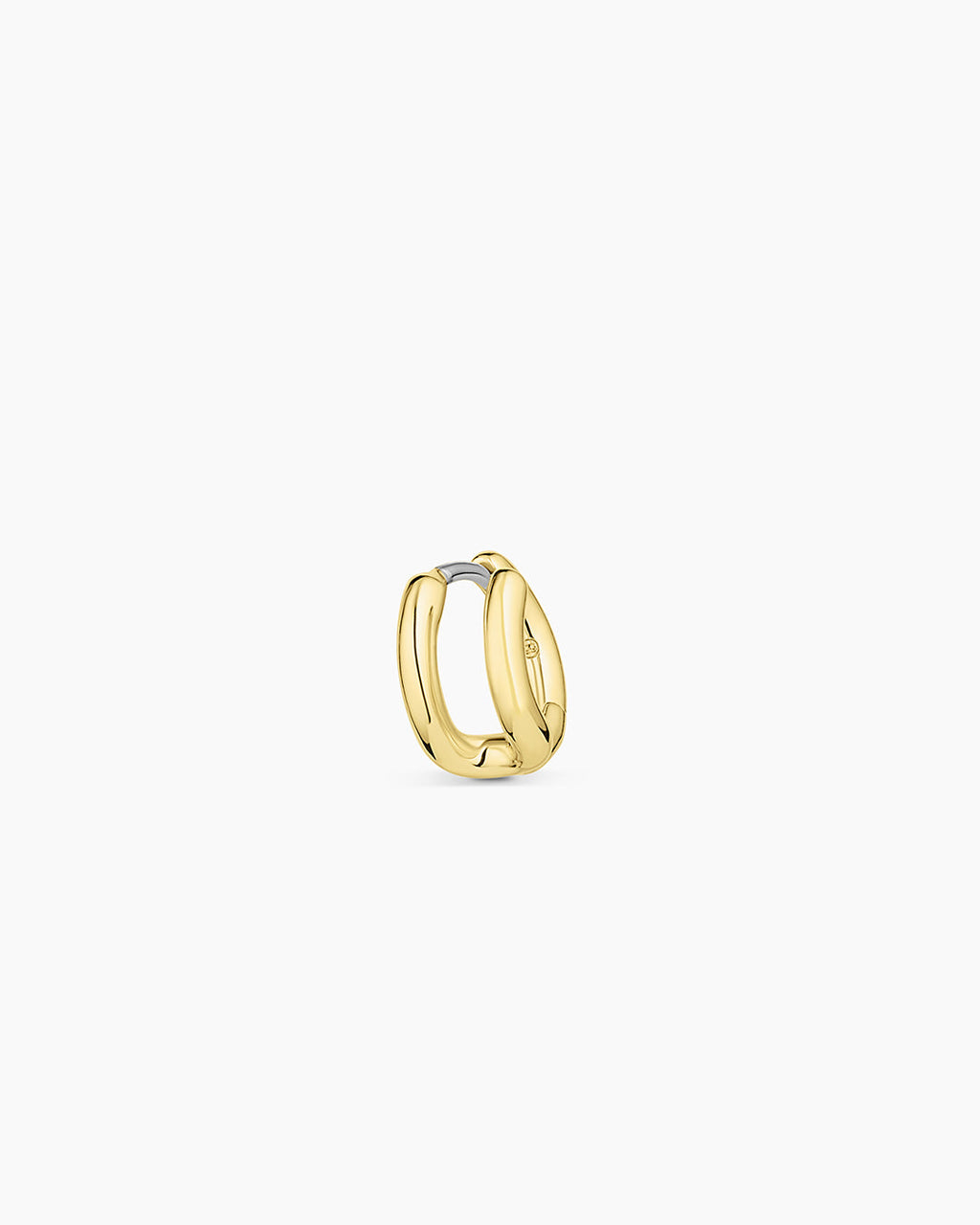 Alphabet Huggie || option::18K Gold Plated, U