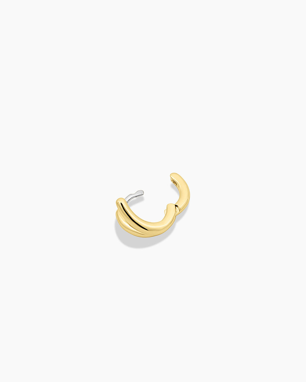 Alphabet Huggie || option::18K Gold Plated, V