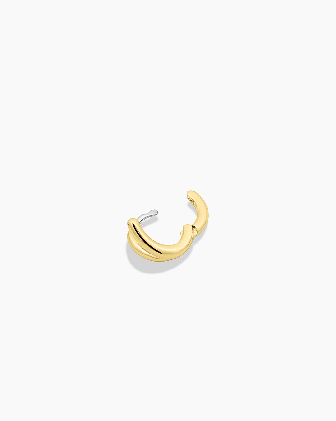 Alphabet Huggie || option::18K Gold Plated, V