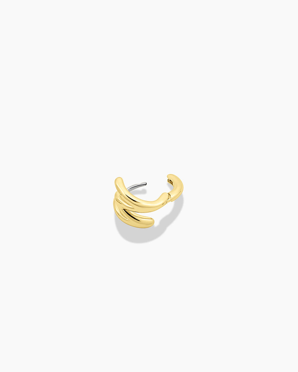 Alphabet Huggie || option::18K Gold Plated, W