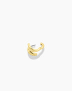 Alphabet Huggie || option::18K Gold Plated, W