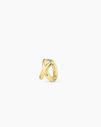 Alphabet Huggie || option::18K Gold Plated, X