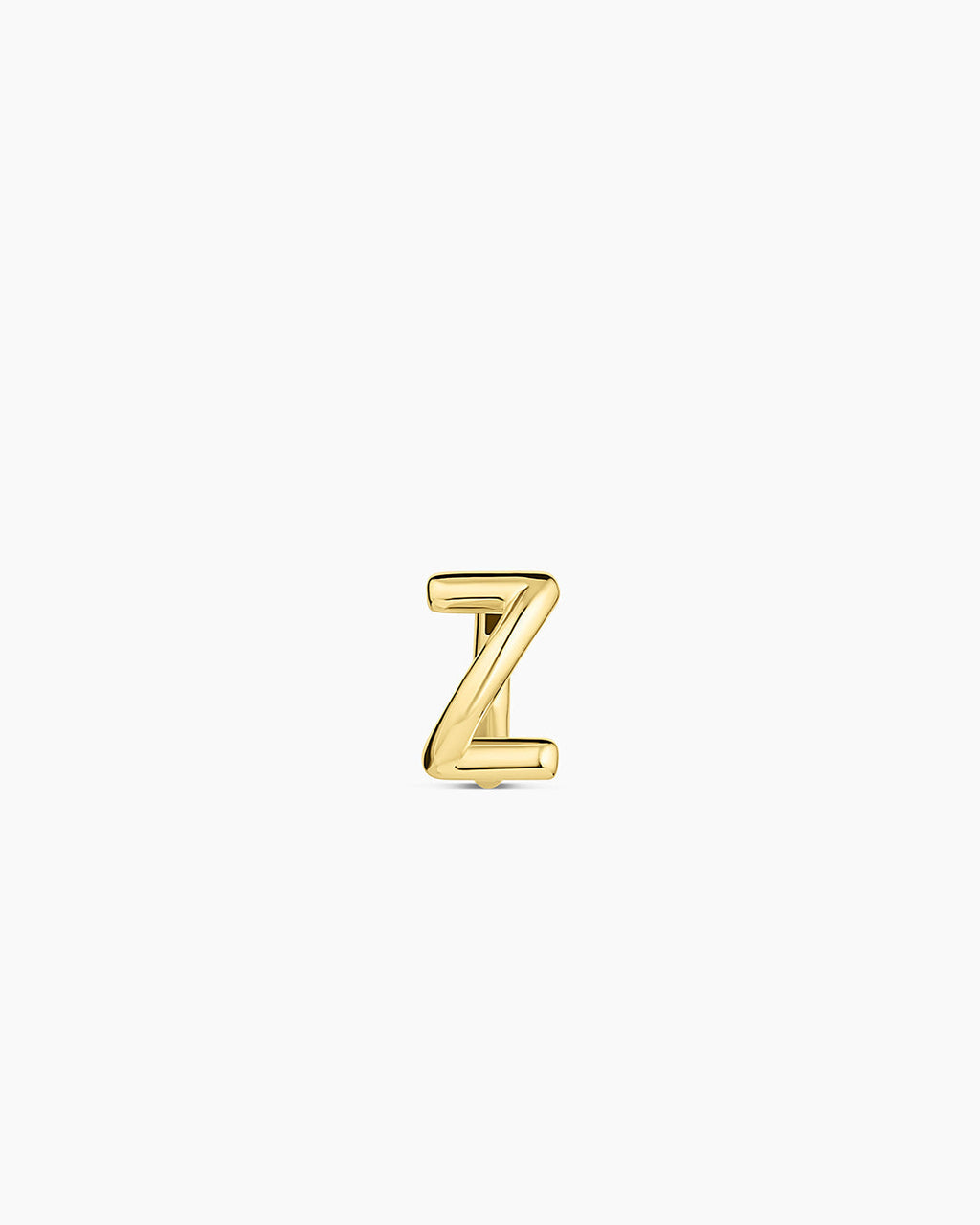 Alphabet Huggie || option::18K Gold Plated, Z