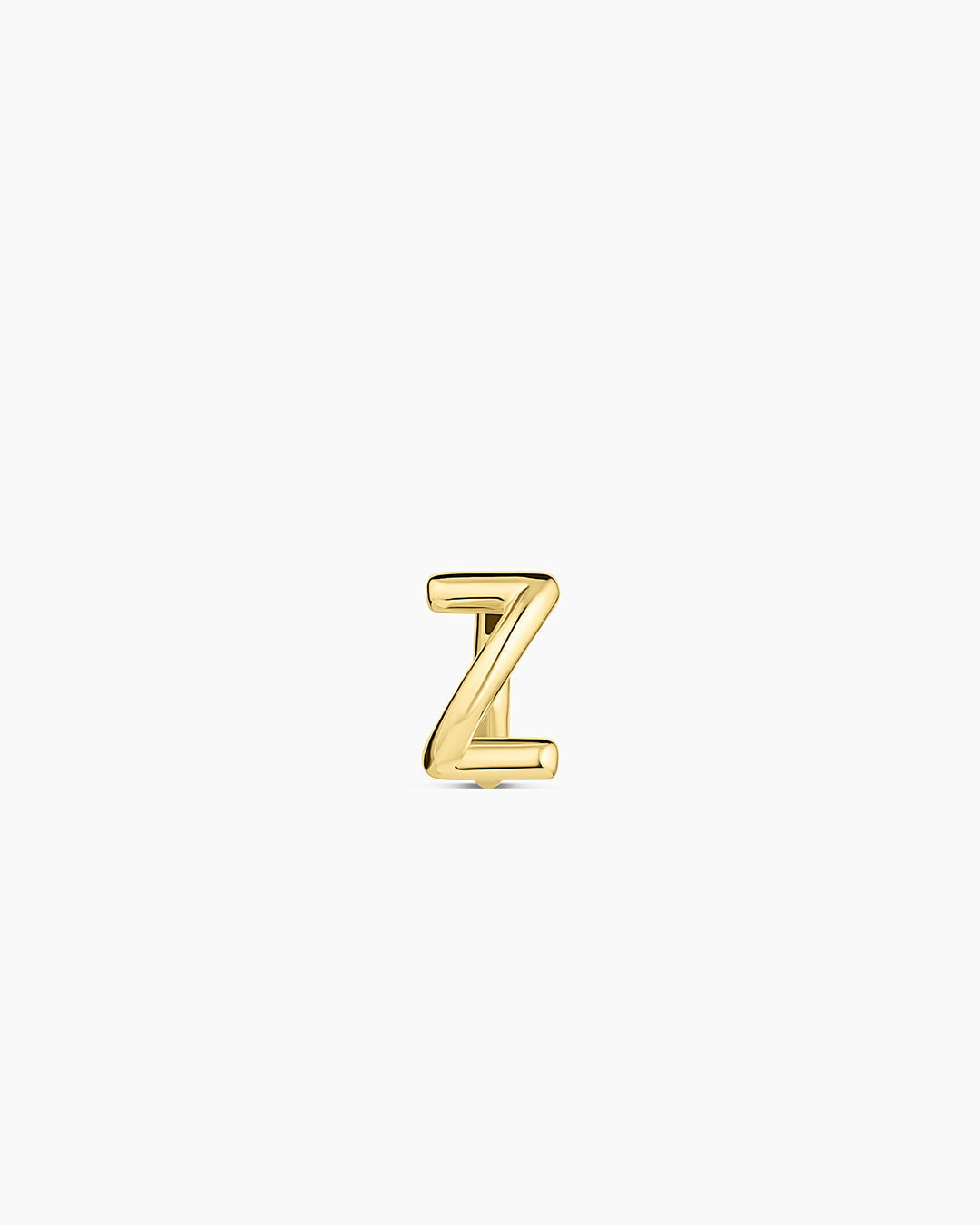 Alphabet Huggie || option::18K Gold Plated, Z