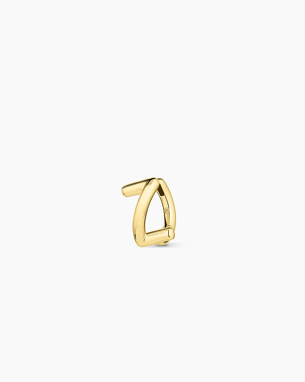 Alphabet Huggie || option::18K Gold Plated, Z