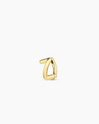 Alphabet Huggie || option::18K Gold Plated, Z