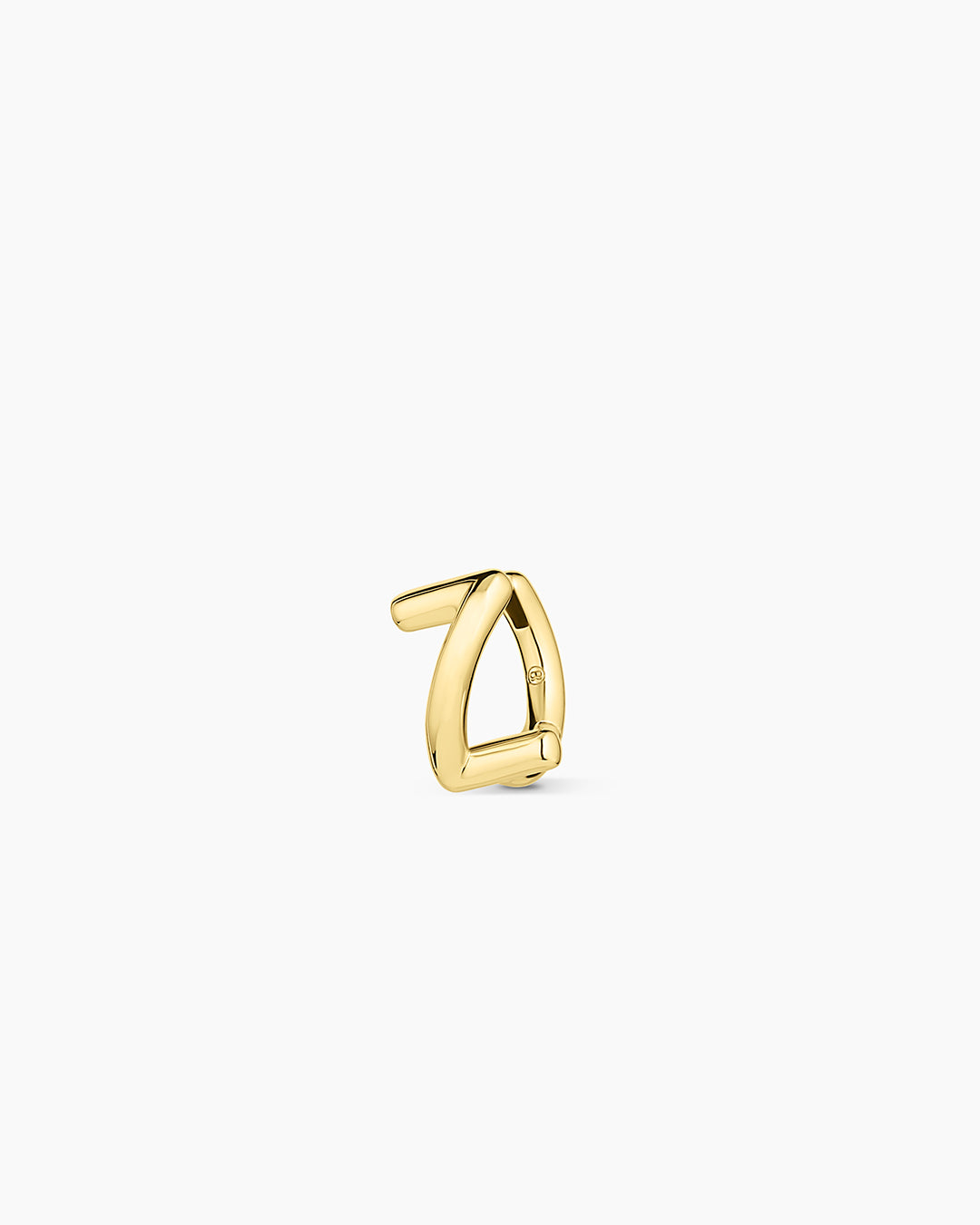 Alphabet Huggie || option::18K Gold Plated, Z