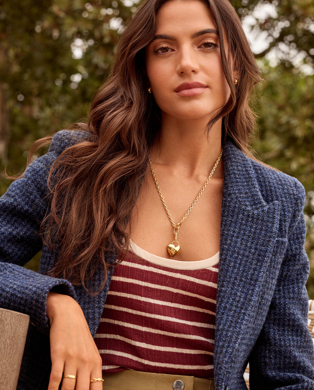 Asher Necklace || option::18K Gold Plated || set::asher-heart-necklace-stl