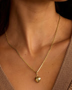 Heart Stud Parker Charm || option::18K Gold Plated