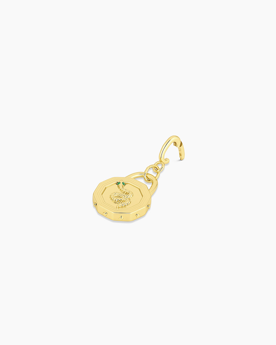 Snake Coin Parker Charm || option::18K Gold Plated