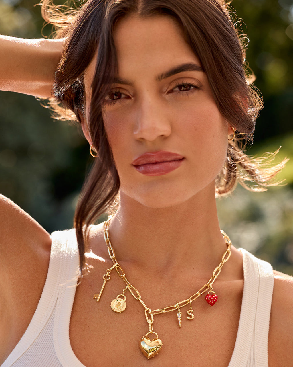 Snake Coin Parker Charm || option::18K Gold Plated || set::heart-key-statement-charm-stl