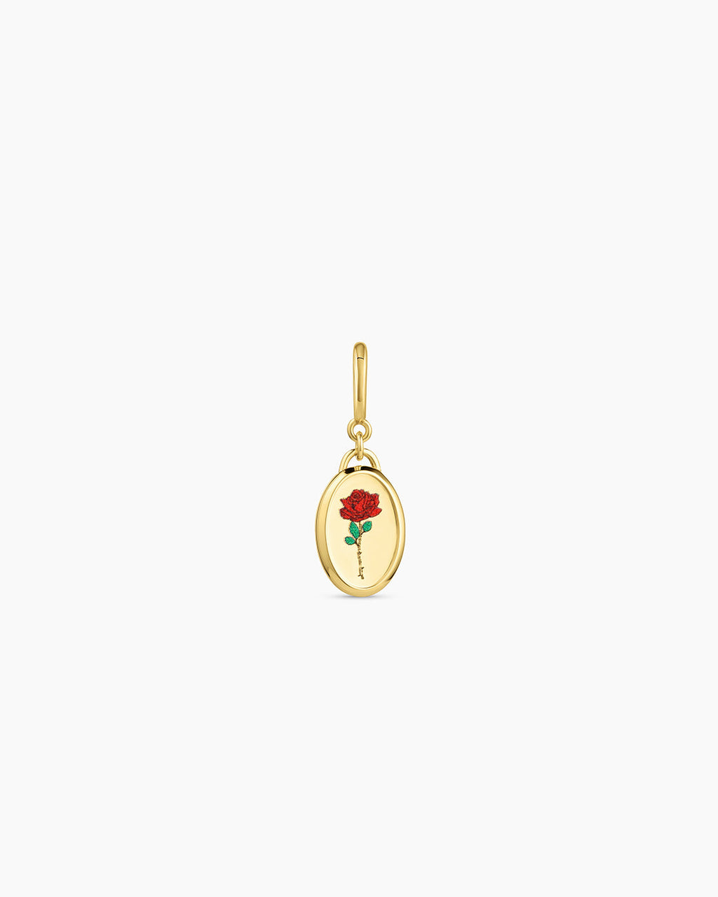 Rose Coin Parker Charm || option::18K Gold Plated