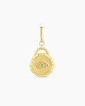 Evil Eye Coin Statement Charm || option::18K Gold Plated
