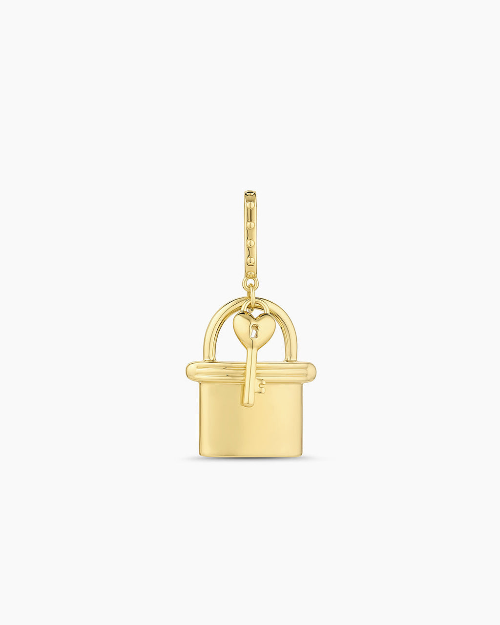 Lock & Key Statement Charm || option::18K Gold Plated