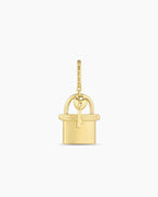 Lock & Key Statement Charm || option::18K Gold Plated