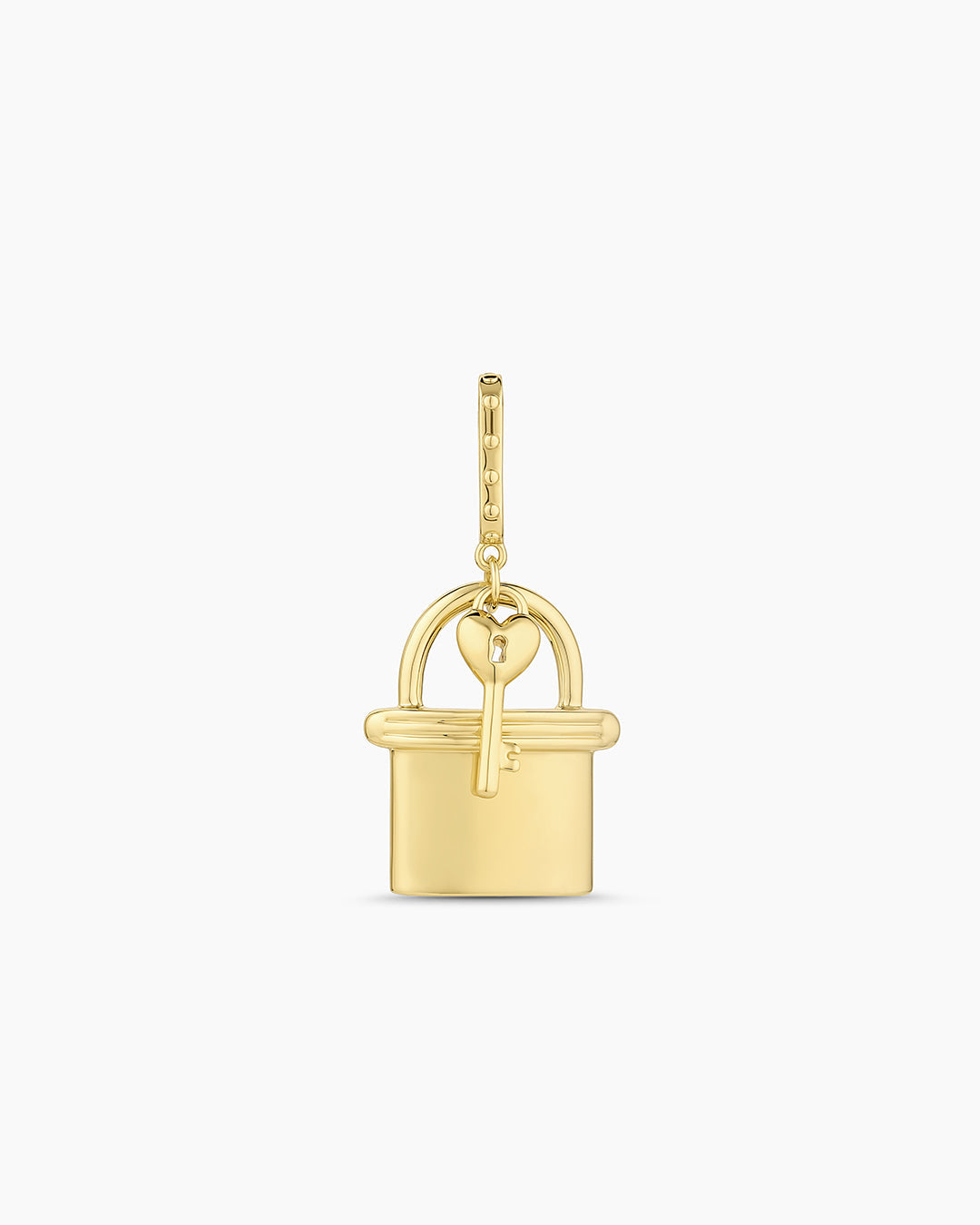 Lock & Key Statement Charm || option::18K Gold Plated
