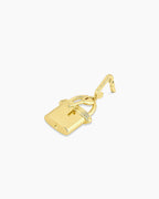 Lock & Key Statement Charm || option::18K Gold Plated
