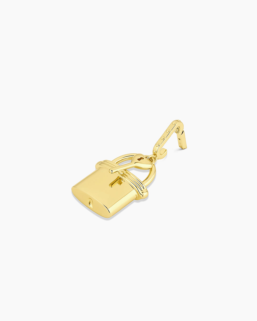 Lock & Key Statement Charm || option::18K Gold Plated