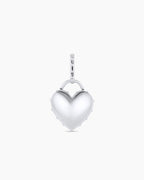 Heart Statement Charm || option::Silver Plated
