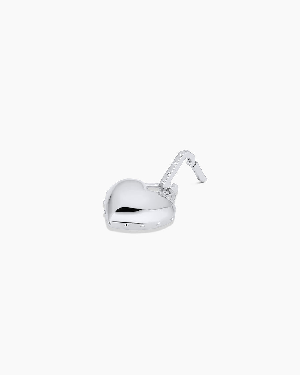 Heart Statement Charm || option::Silver Plated
