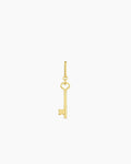 Heart Key Statement Charm || option::18K Gold Plated