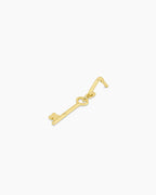 Heart Key Statement Charm || option::18K Gold Plated
