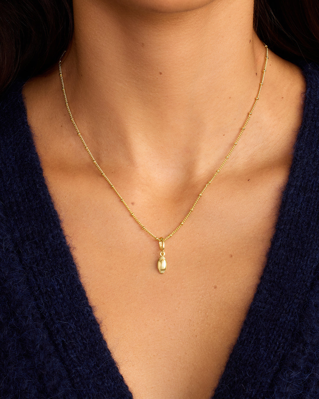 Varsity Parker Charm || option::18K Gold Plated, Football
