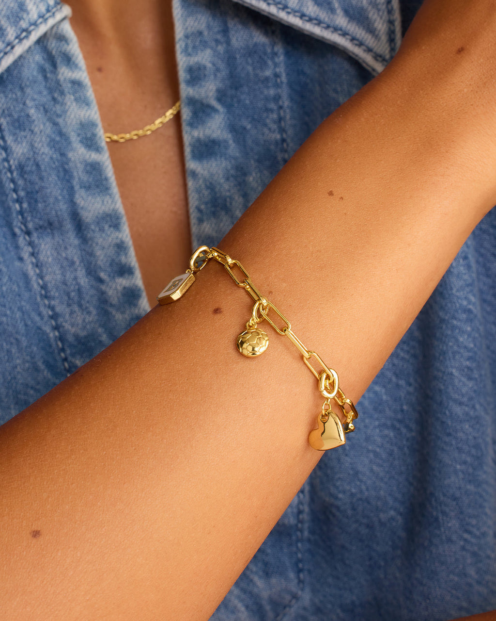 Varsity Parker Charm || option::18K Gold Plated, Soccer