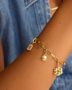 Varsity Parker Charm || option::18K Gold Plated, Basketball